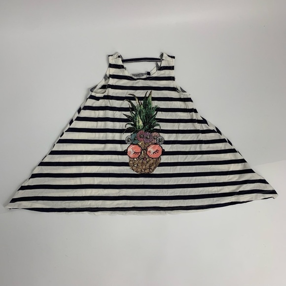 Jessica Simpson girl’s striped Pineapple floral embroidery 2 piece Outfit set - Picture 8 of 12